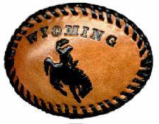 Wyoming Bucking Horse with text
